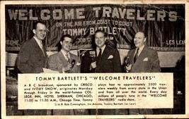 Vintage RPPC-TOMMY Bartlett&#39;s Abc Broadcast &quot;Welcome Travelers&quot; Radio Show BK38 - £3.53 GBP