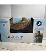 Isotoner Womens Microsuede Fur Memory Foam Mule Clog Slipper - £18.61 GBP
