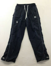 Umbro  Boys  Black Lined Zipper Leg Bottoms Track Athletic Drawstring Pants - $7.92