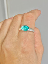 3.25c Naturale Earth Mind Brasiliano Paraiba Tormalina Mano da Uomo Special Ring - £17.66 GBP+