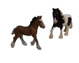 Schleich Clydesdale Draft Horse &amp; Foal, Tinker Dark Brown White,  2016 2012 - $14.55