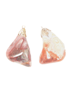 2 Polished Jasper Pendants One Pink One Dark Red - €12,08 EUR