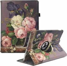 Rose Painting Case for New iPad 7th Gen 10.2&quot; 2019 Rotating Stand Wake / Sleep - £15.12 GBP