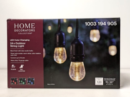 Home Decorators 12-Light 24ft LED Color Changing Outdoor String Light Bulbs - £29.44 GBP