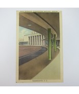 Linen Postcard Washington National Airport DC Main Entrance Vintage UNPO... - £15.68 GBP