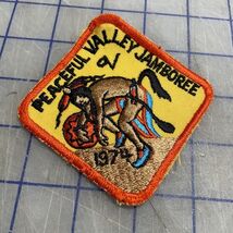 Vintage Boy Scout Patch Peaceful Valley Jamboree 1974 1970s BSA Patch - $8.44 CAD
