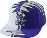 Milwaukee Bucks NBA Shockwave Men&#39;s Snapback Hat by Mitchell &amp; Ness - $31.34