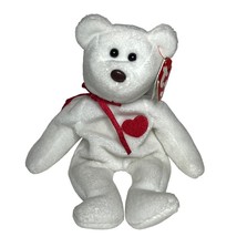 Ty Original Beanie Baby Valentino White Bear Style 4058 Born 2/14/1994 - $92.70 MXN