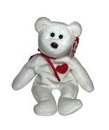 Ty Original Beanie Baby Valentino White Bear Style 4058 Born 2/14/1994 - $92.26 MXN