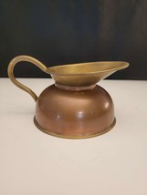 Vintage Copper and Brass Squat Jug 3-1/2&quot; tall - £25.16 GBP