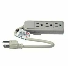 3 Prong 3 Outlet Power Strip 1Ft Extension Cord Heavy Duty Multi Electri... - £18.79 GBP