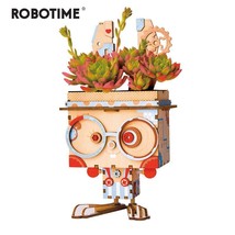 Robotime Children Adult Cute Bunny Flower Pot 3D Wooden Puzzle Building Toy - £110.57 GBP