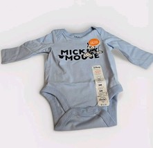 NWT Disney Mickey Mouse Softest Light blue Bodysuit Size 3M By Jumping Beans - $13.99