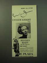 1950 The Plaza Hotel Ad - Evelyn Knight and Beatrice Kraft - Persian Room - £14.78 GBP