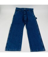 Wrangler Carpenter Mens Jeans Size 34 x 30 (33 x 28.5) Blue Utility EUC - $33.24