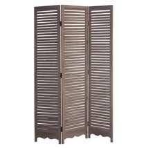 HomeRoots 342751 48 x 1 x 71 in. Decorative Brown Wood Tuscan Screen - £436.52 GBP