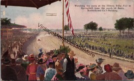 Watching the Races at Illinois State Fair Springfield IL Postcard PC262 - £51.79 GBP