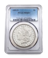 1881-S $1 Silver Morgan Dollar Graded by PCGS as MS-65+! Beautiful Finish! - $769.35 CAD