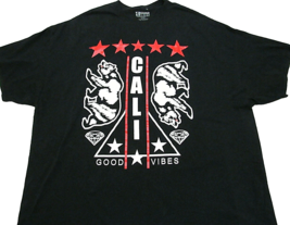 Good Vibes Cali Mens 5XL Black T-Shirt Shirt Bears Diamonds Streetwear - $26.99