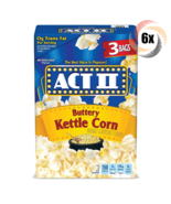 6x Packs Act II Buttery Kettle Corn Microwave Popcorn | 3 Bags Per Pack ... - $40.59 CAD