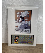 Disney  Mickey Mouse Barnyard Olympics Stamp Art &amp; Envelope USPS 06/30/0... - €17,19 EUR
