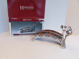 Lemax 24035 Wooden Snow Covered Footbridge with Tree 7&quot;L 1991 Hearthside Village - £11.85 GBP