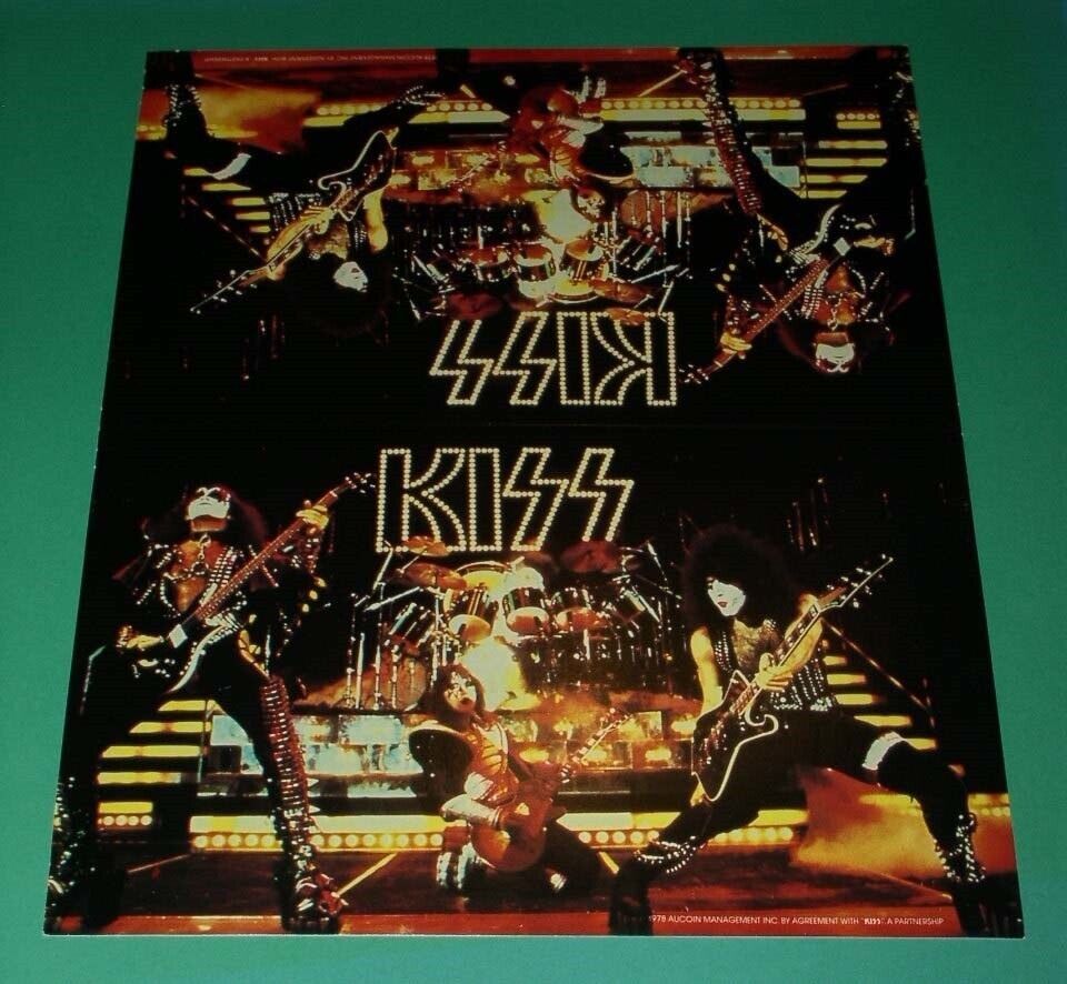 Kiss Army Kit Card Fold Over Postcard Vintage 1978 Aucoin Unfolded Mint - $29.99