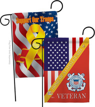 Home of Coast Guard - Impressions Decorative Support Our Troops Garden Flags Pac - £24.61 GBP