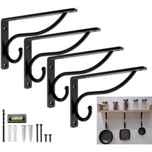 Closet Rod Bracket, 10 Inch – 12 Inch Hook Shelf Brackets Heavy Duty Wal... - $44.55