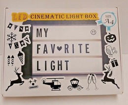 A4 LED Cinematic Light Box With DIY Decorative Cards New In Box - $18.69