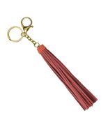 Pink Leather Tassel Bag Charm - $17.82