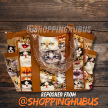 Cats With Purr-sonality Faux Leather Shoulder Tote Bag NWOT - £68.92 GBP