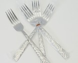 Oneida Cebra Salad Forks 7 1/8&quot; Stainless Lot of 4 NEW - $29.39
