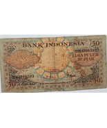 One Bank Indonesia Lima Puluh Rupiah 1959 banknote circulated - €0,84 EUR