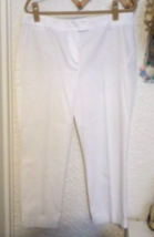 Talbots The Perfect Crop Curvy Fit White Crop Pants Size 16 - £19.78 GBP