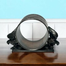 Antique Victorian Silverplate Napkin Rings Figural Two Birds Spread Wing... - $54.28 CAD