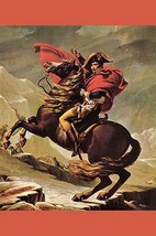 Napoleon Crosses the Great St. Bernard Pass by Jacques-Louis David - Art Print - £16.43 GBP+