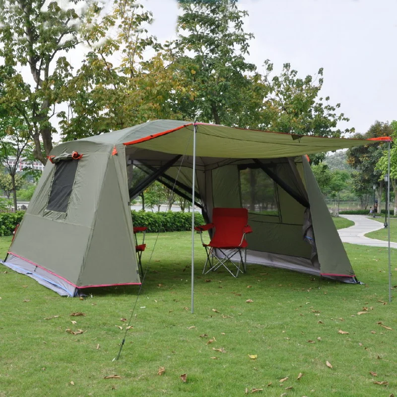5-8 Person Double Layer Ulterlarge Waterproof Windproof Camping Carpas De - £222.86 GBP