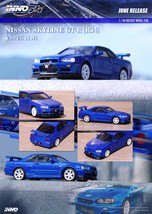 Inno 1:64 Nissan Skyline GT-R (R34) V-Spec Ii Nur Bayside Blue Diecast Model Car - £25.13 GBP