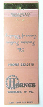 Horne&#39;s - Wheeling, West Virginia Women&#39;s Clothes Store 20Strike Matchbook Cover - £1.37 GBP