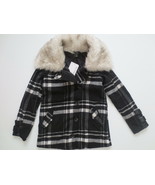 Oakley Women Black White Tartan Plaid Check Wool Mix Jacket Winter Coat ... - $76.29 CAD
