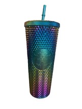 2020 Oil Dazzling Diamonds Studded Cup Starbucks Tumbler Plastic Venti 24oz - $66.96