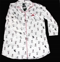 Laura Ashley BOSTON TERRIERS w/ Red Bows Top Hats L/S Nightshirt Wms NWT... - $27.99+