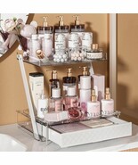2 Tier 2 Drawer Bathroom Organizer Countertop Multi-Purpose Makeup Organ... - €25,57 EUR