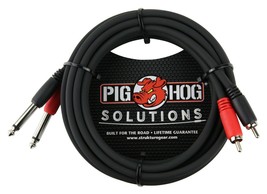 Pig Hog - PDR1410 - RCA-1/4&quot; Dual Cable - 10 ft.- Black - £10.14 GBP