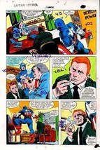 Original 1981 Captain America Annual Marvel Comics color guide art page ... - $72.68