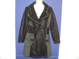 Dolce Cabo Size M Medium Cardigan Sweater Coat Above Knee Black Tweed Fa... - £20.21 GBP