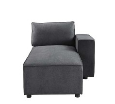 Silvester Modular - Chaise w/2 Pillows, Gray Fabric - $8,982.87 MXN