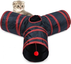 Alicedreamsky Cat Tunnel, Collapsible Tube with 1 Play Ball Kitty Toys, ... - $328.53 MXN