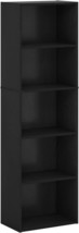 Blackwood 5-Tier Furinno Luder Bookcase, Bookshelf, And Storage Shelves. - £46.32 GBP